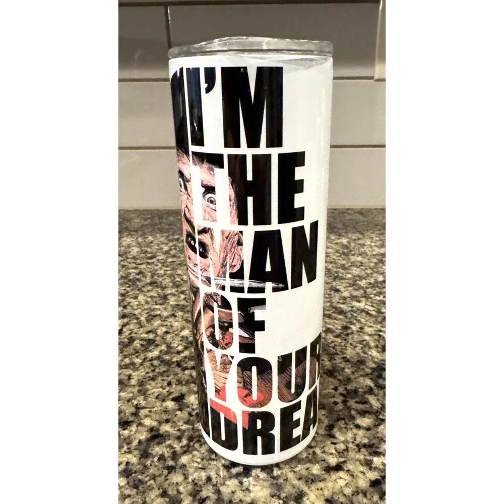 A Nightmare on Elm Street 20oz Skinny Tumbler “Im the man of your dreams